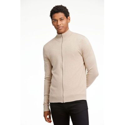 Lindbergh Cardigan I Sand Meleret Til Herre Beige L Lindbergh Cardigan I Sand Meleret Til Herre Beige L