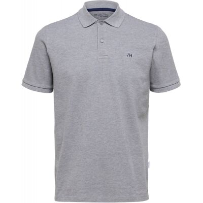 Selected Klassisk Polo I Økologisk Bomuld – Gråmeleret – Herre – Outlet Medium Grey Melange L Selected Klassisk Polo I Økologisk Bomuld – Gråmeleret – Herre – Outlet Medium Grey Melange L