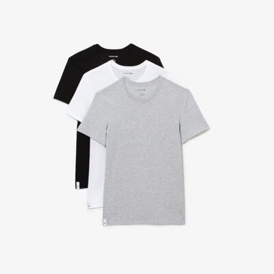 Lacoste T-Shirts I Sort, Hvid Og Grå Til Herre 3-Pak – Outlet Sort M Lacoste T-Shirts I Sort, Hvid Og Grå Til Herre 3-Pak – Outlet Sort M