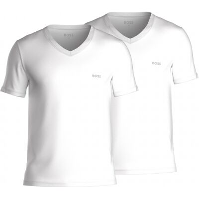 Boss 2pak T-Shirts Med V-Hals I Hvid Relaxed Fit Til Herre. Hvid XXL Boss 2pak T-Shirts Med V-Hals I Hvid Relaxed Fit Til Herre. Hvid XXL