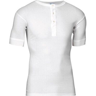 Jbs Halværmet Bomulds T-Shirt I Hvid Med Knapper Til Herre Hvid XL Jbs Halværmet Bomulds T-Shirt I Hvid Med Knapper Til Herre Hvid XL