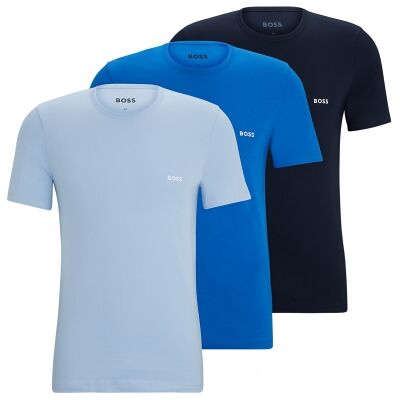 Boss 3pak T-Shirt I Blå Farver Til Herre Blå XL Boss 3pak T-Shirt I Blå Farver Til Herre Blå XL