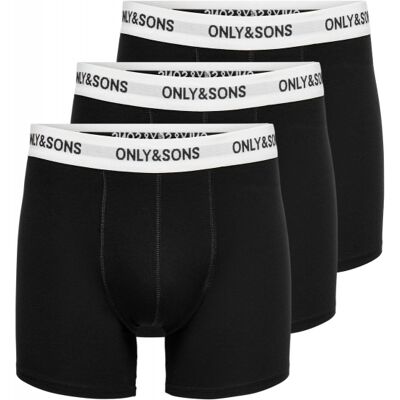 Only & Sons 3-Pak Underbukser I Sort Hvid Til Herre Sort XL Only & Sons 3-Pak Underbukser I Sort Hvid Til Herre Sort XL