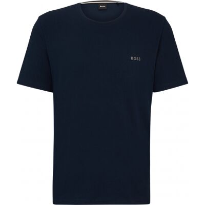 Boss T-Shirt Med Bomuld & Kontrasterende Logo I Navy Til Herre Navy 2XL Boss T-Shirt Med Bomuld & Kontrasterende Logo I Navy Til Herre Navy 2XL