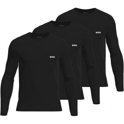 Boss 3pak Langærmet T-Shirts Med Økologisk Bomuld I Sort Til Herre - Outlet Sort M Boss 3pak Langærmet T-Shirts Med Økologisk Bomuld I Sort Til Herre - Outlet Sort M