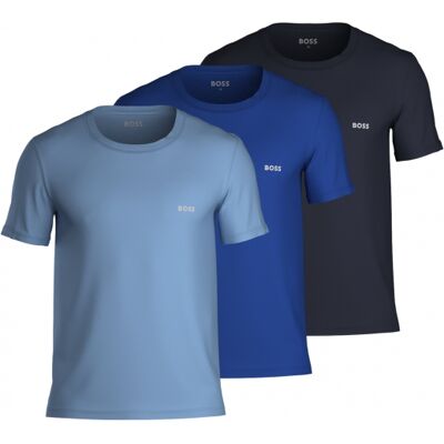 Boss 3-Pak T-Shirts Med Rund-Hals I Forskellige Blå Farver Til Herre Blå M Boss 3-Pak T-Shirts Med Rund-Hals I Forskellige Blå Farver Til Herre Blå M