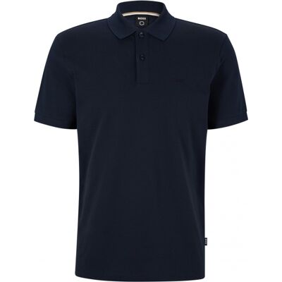 Boss Poloshirt Med Økologisk Bomuld I Mørkeblå Til Herre. Navy M Boss Poloshirt Med Økologisk Bomuld I Mørkeblå Til Herre. Navy M