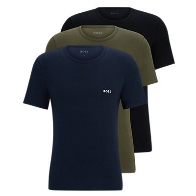 Boss 3pak T-Shirts Med Bomuld I Forskellige Farver Til Herre Multifarvet M Boss 3pak T-Shirts Med Bomuld I Forskellige Farver Til Herre Multifarvet M