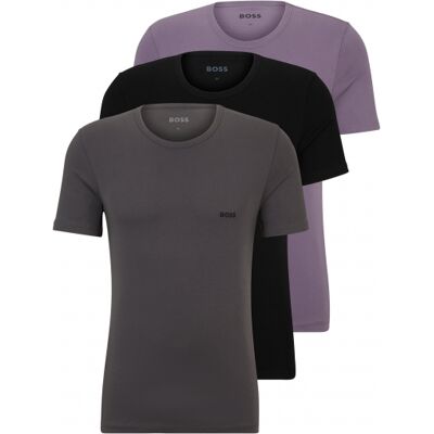 Boss 3pak T-Shirts Med Bomuld I Forskellige Farver Til Herre Multifarvet S Boss 3pak T-Shirts Med Bomuld I Forskellige Farver Til Herre Multifarvet S