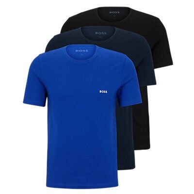 Boss 3pak T-Shirts Med Økologisk Bomuld I Sort Og Blå Til Herre Blå S Boss 3pak T-Shirts Med Økologisk Bomuld I Sort Og Blå Til Herre Blå S