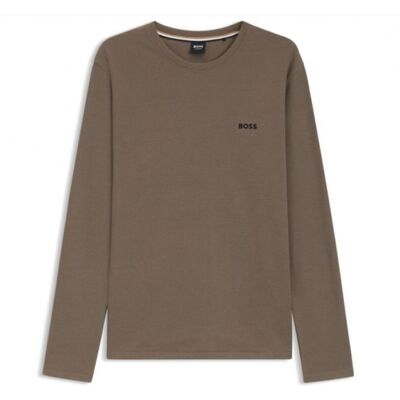 Boss Langærmet Bluse I Vaffelstof I Brun Til Herre Navy XL Boss Langærmet Bluse I Vaffelstof I Brun Til Herre Navy XL