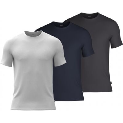 Boss 3pak Bambus T-Shirts I Multifarvet Hvid, Navy, Og Grå Til Herre Multifarvet XXL Boss 3pak Bambus T-Shirts I Multifarvet Hvid, Navy, Og Grå Til Herre Multifarvet XXL
