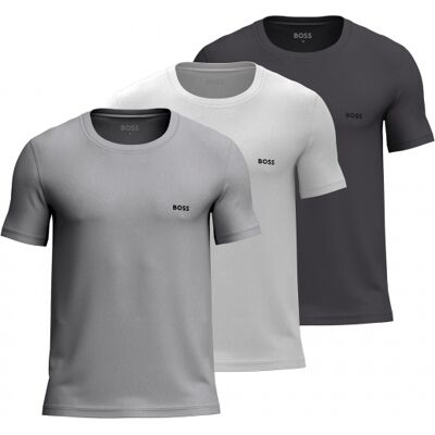 Boss 3pak Bomuld T-Shirts I Grå Nuancer Regular Fit Multifarvet M Boss 3pak Bomuld T-Shirts I Grå Nuancer Regular Fit Multifarvet M