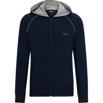 Boss Mix & Match Hættetrøje I Økologisk Bomuld I Mørkeblå Farve Til Herre Sort XS Boss Mix & Match Hættetrøje I Økologisk Bomuld I Mørkeblå Farve Til Herre Sort XS