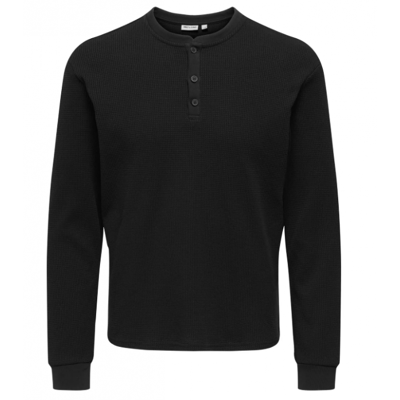 Only & Sons Langærmet T-Shirt I Sort Til Herre Sort XS Only & Sons Langærmet T-Shirt I Sort Til Herre Sort XS