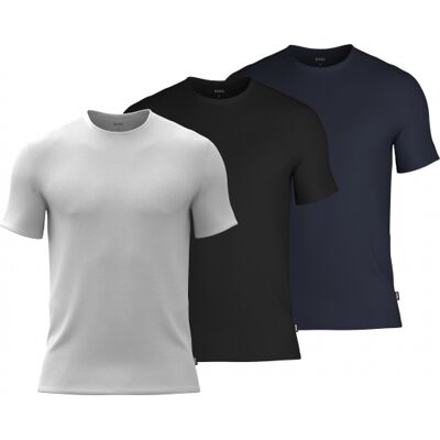 Boss 3pak Bambus T-Shirts I Multifarvet Hvid, Navy, Og Sort Til Herre Multifarvet M Boss 3pak Bambus T-Shirts I Multifarvet Hvid, Navy, Og Sort Til Herre Multifarvet M