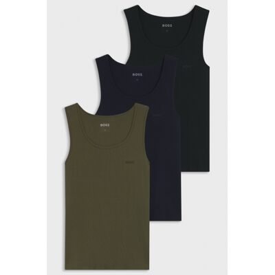 Boss 3pak Tank Top I Sort, Navy Og Grøn Til Herre Multifarvet 2XL Boss 3pak Tank Top I Sort, Navy Og Grøn Til Herre Multifarvet 2XL
