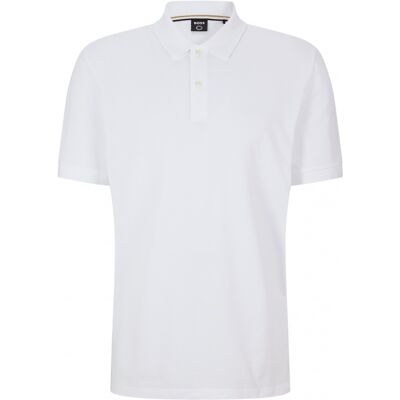 Boss Poloshirt Med Økologisk Bomuld I Hvid Til Herre. Hvid XXL Boss Poloshirt Med Økologisk Bomuld I Hvid Til Herre. Hvid XXL