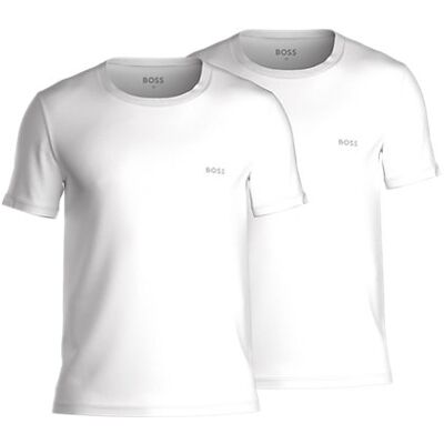 Boss 2pak T-Shirts Med Rund Hals I Hvid Til Herre. Hvid L Boss 2pak T-Shirts Med Rund Hals I Hvid Til Herre. Hvid L