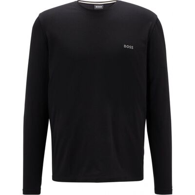 Boss Langærmet T-Shirt Lavet Af Økologisk Bomuld I Sort Til Herre - Outlet Sort S Boss Langærmet T-Shirt Lavet Af Økologisk Bomuld I Sort Til Herre - Outlet Sort S