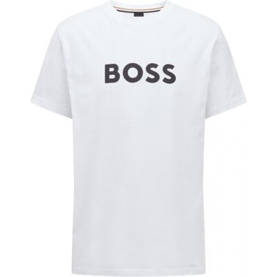 Boss Logo T-Shirt I Hvid Til Herre. - Outlet Hvid S Boss Logo T-Shirt I Hvid Til Herre. - Outlet Hvid S