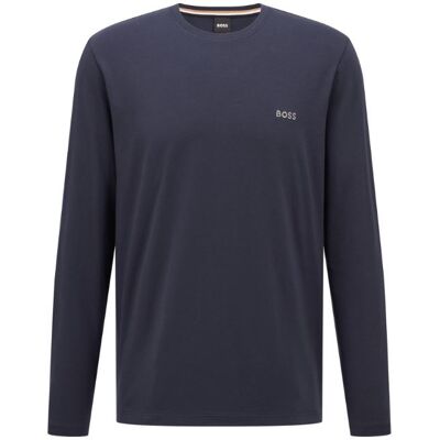 Boss Langærmet T-Shirt Lavet Af Økologisk Bomuld I Mørkeblå Til Herre - Outlet Navy 2XL Boss Langærmet T-Shirt Lavet Af Økologisk Bomuld I Mørkeblå Til Herre - Outlet Navy 2XL