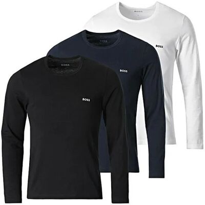 Boss 3pak Langærmet T-Shirts Med Økologisk Bomuld I Multifarvet Til Herre Multifarvet L Boss 3pak Langærmet T-Shirts Med Økologisk Bomuld I Multifarvet Til Herre Multifarvet L