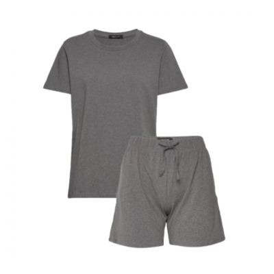 Decoy Pyjamas T-Shirt Og Shorts I Mørkegrå Til Kvinder Mørkegrå M Decoy Pyjamas T-Shirt Og Shorts I Mørkegrå Til Kvinder Mørkegrå M