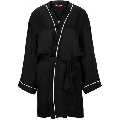 Hugo Satina Kimono I Sort Til Kvinder - Outlet Sort M Hugo Satina Kimono I Sort Til Kvinder - Outlet Sort M