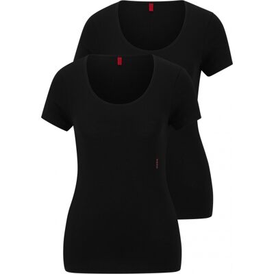 Hugo 2pak T-Shirt I Sort Til Kvinder - Outlet Sort XS Hugo 2pak T-Shirt I Sort Til Kvinder - Outlet Sort XS