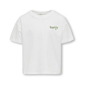 Kids Only Kogmaiken Crop T-Shirt I Hvid Til Piger Hvid 122/128