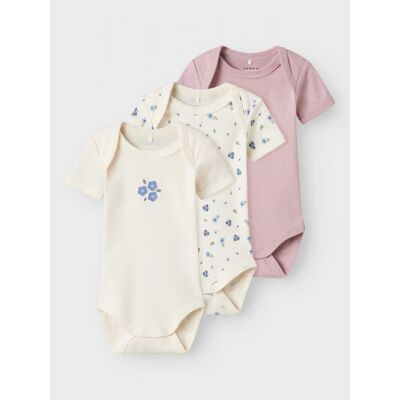 Name It 3-Pak Bodystockings I Lyserød Og Hvid Med Blomster Til Baby Multifarvet 62 Name It 3-Pak Bodystockings I Lyserød Og Hvid Med Blomster Til Baby Multifarvet 62