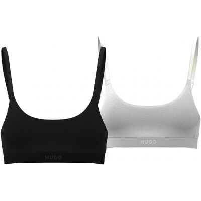 Hugo 2pak Bralette I Sort & Hvid Til Kvinder - Outlet Sort XL Hugo 2pak Bralette I Sort & Hvid Til Kvinder - Outlet Sort XL