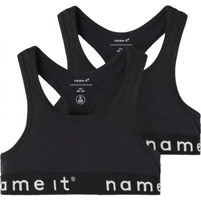 Name It 2-Pak Braletter I Sort Til Piger Sort 146/152 Name It 2-Pak Braletter I Sort Til Piger Sort 146/152