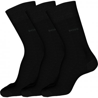 Boss 3-Pak Sorte Bomuldsstrømper Til Herre – 35–50 Sort 39 - 42 Boss 3-Pak Sorte Bomuldsstrømper Til Herre – 35–50 Sort 39 - 42