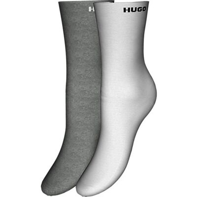 Hugo 2-Pak Bomuldsstrømper I Hvid Og Grå Til Kvinder – Outlet Hvid 39 - 42 Hugo 2-Pak Bomuldsstrømper I Hvid Og Grå Til Kvinder – Outlet Hvid 39 - 42