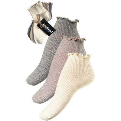 Festival 3-Pak Bomulds Ankelstrømper/sokker I Lyse Nuancer Til Kvinder - Outlet Multifarvet Onesize Festival 3-Pak Bomulds Ankelstrømper/sokker I Lyse Nuancer Til Kvinder - Outlet Multifarvet Onesize