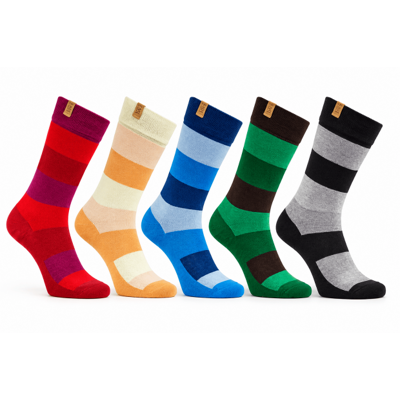 IZSOCK Iz Sock Copenhagen 5-Pak Bambusstrømper Med Brede Striber – Unisex 44 - 46 IZSOCK Iz Sock Copenhagen 5-Pak Bambusstrømper Med Brede Striber – Unisex 44 - 46
