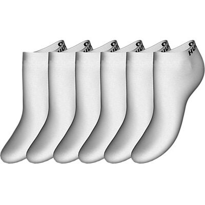 Hugo 6-Pak Ankelstrømper I Hvid Med Sort Tekst - Outlet Hvid 39 - 42 Hugo 6-Pak Ankelstrømper I Hvid Med Sort Tekst - Outlet Hvid 39 - 42