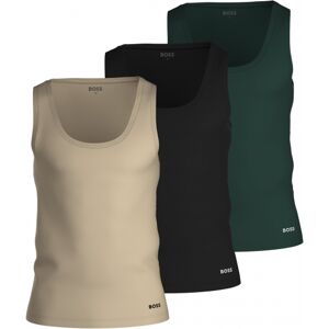 Boss 3-Pak Klassiske Tank Tops I Grøn Sort Og Sand Multifarvet XL Boss 3-Pak Klassiske Tank Tops I Grøn Sort Og Sand Multifarvet XL
