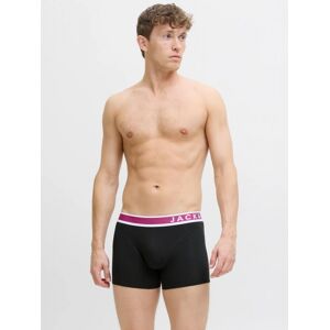 Jack & Jones 3-Pak Underbukser I Sort Med Farvet Elastik Til Herre Sort Jack & Jones 3-Pak Underbukser I Sort Med Farvet Elastik Til Herre Sort