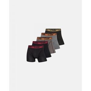 Claudio 5pak Bambus Underbukser/tights Med Orange Og Bordeaux Til Herre Grå 3XL Claudio 5pak Bambus Underbukser/tights Med Orange Og Bordeaux Til Herre Grå 3XL