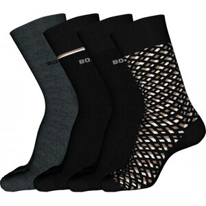 Boss 4pak Bomuldssokker Gavesæt Med Monogram Til Herre Sort 40 - 46 Boss 4pak Bomuldssokker Gavesæt Med Monogram Til Herre Sort 40 - 46