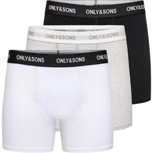 Only & Sons 3pak Bomuld Underbukser I Grå, Sort Og Hvid Til Herre Multifarvet M Only & Sons 3pak Bomuld Underbukser I Grå, Sort Og Hvid Til Herre Multifarvet M