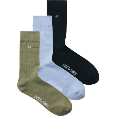 Jack & Jones 3pak Sokker I Multifarver Til Herre Sort Onesize Jack & Jones 3pak Sokker I Multifarver Til Herre Sort Onesize