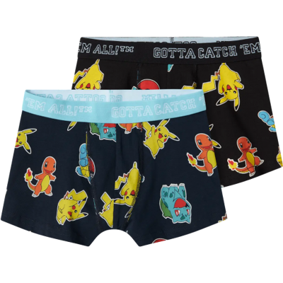 Name It 2-Pak Boxershorts/underbukser Med Pokemon Til Drenge Sort 122/128 Name It 2-Pak Boxershorts/underbukser Med Pokemon Til Drenge Sort 122/128