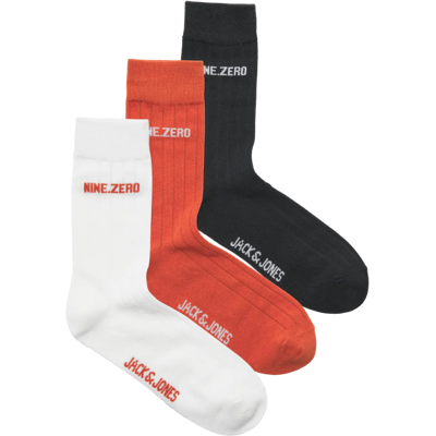 Jack & Jones 3pak Multifarvet Sokker I Sort, Hvid Og Rød Til Herre Sort Onesize Jack & Jones 3pak Multifarvet Sokker I Sort, Hvid Og Rød Til Herre Sort Onesize