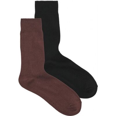 Jack & Jones 2pak Premium Sokker I Sort Og Brun Til Herre Sort Onesize Jack & Jones 2pak Premium Sokker I Sort Og Brun Til Herre Sort Onesize