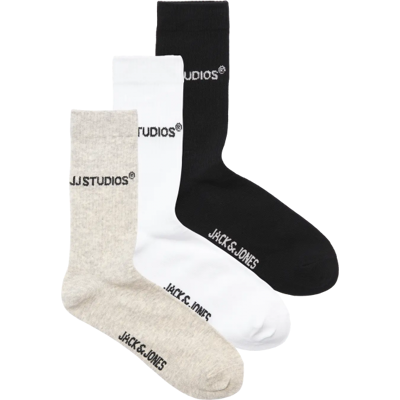 Jack & Jones 3-Pak Tennissokker I Sort, Hvid Og Grå Til Herre Sort Onesize Jack & Jones 3-Pak Tennissokker I Sort, Hvid Og Grå Til Herre Sort Onesize