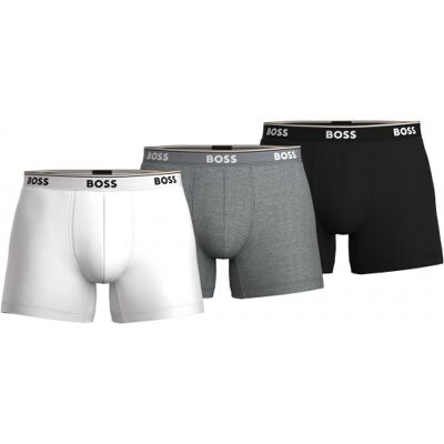 Boss 3-Pak Boxershorts Til Herre – Sort, Hvid Og Lysegrå XXL Boss 3-Pak Boxershorts Til Herre – Sort, Hvid Og Lysegrå XXL